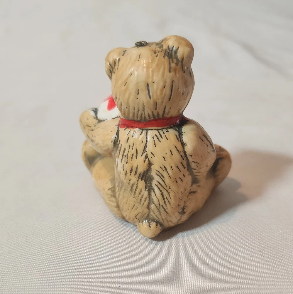Vintage Cherishables teddy bear Christmas ornament by Bradford Novelty Company